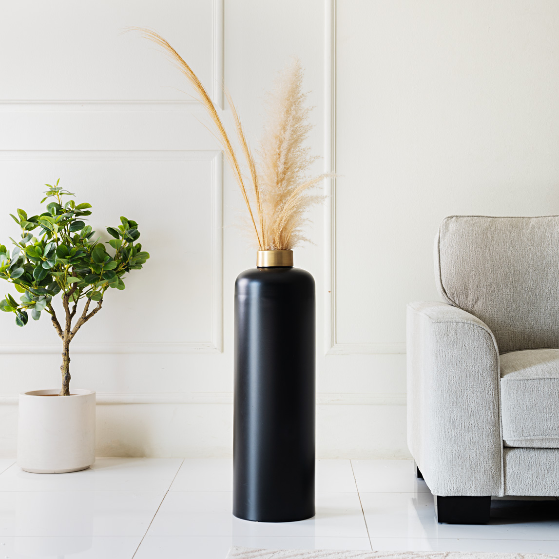 Mesa metal vase 24X24X78 CM