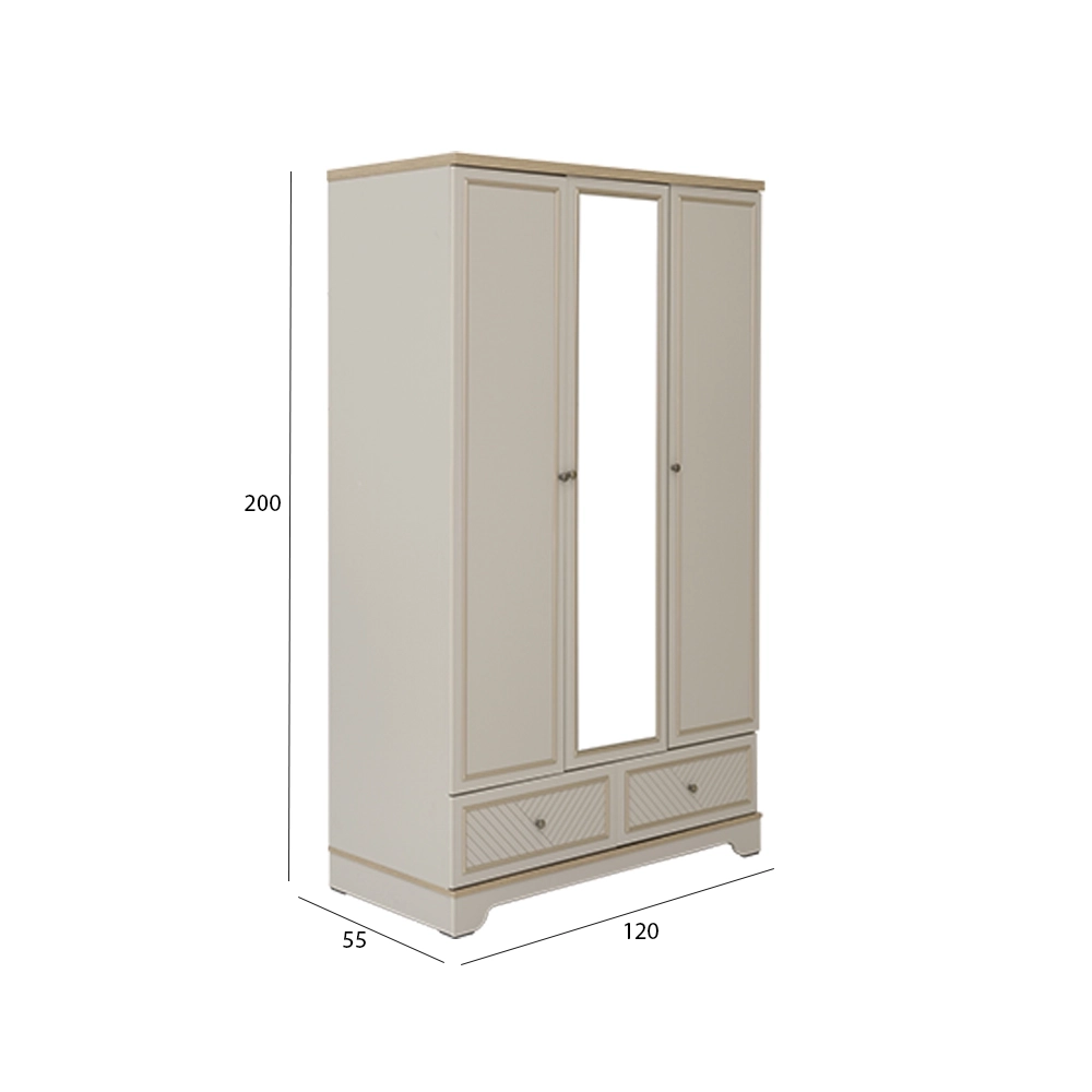 Spinnet Kids 3-Door Wardrobe - Image 2
