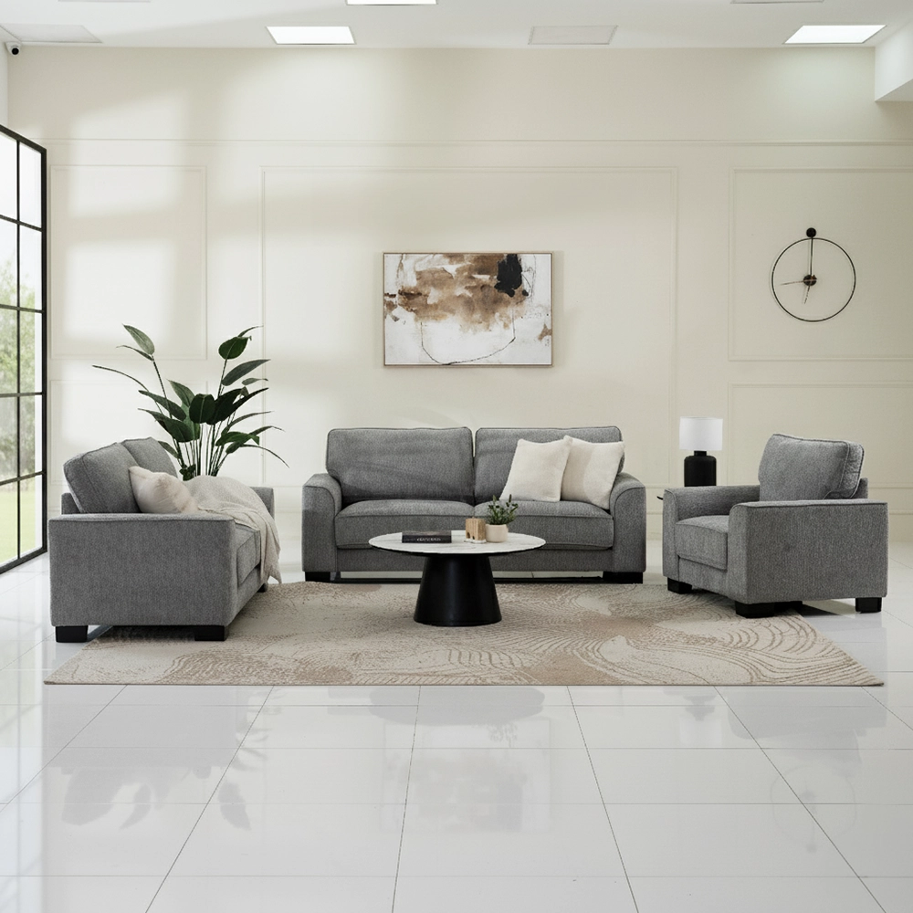 Zendaya 6-Seater Sofa Set-Grey