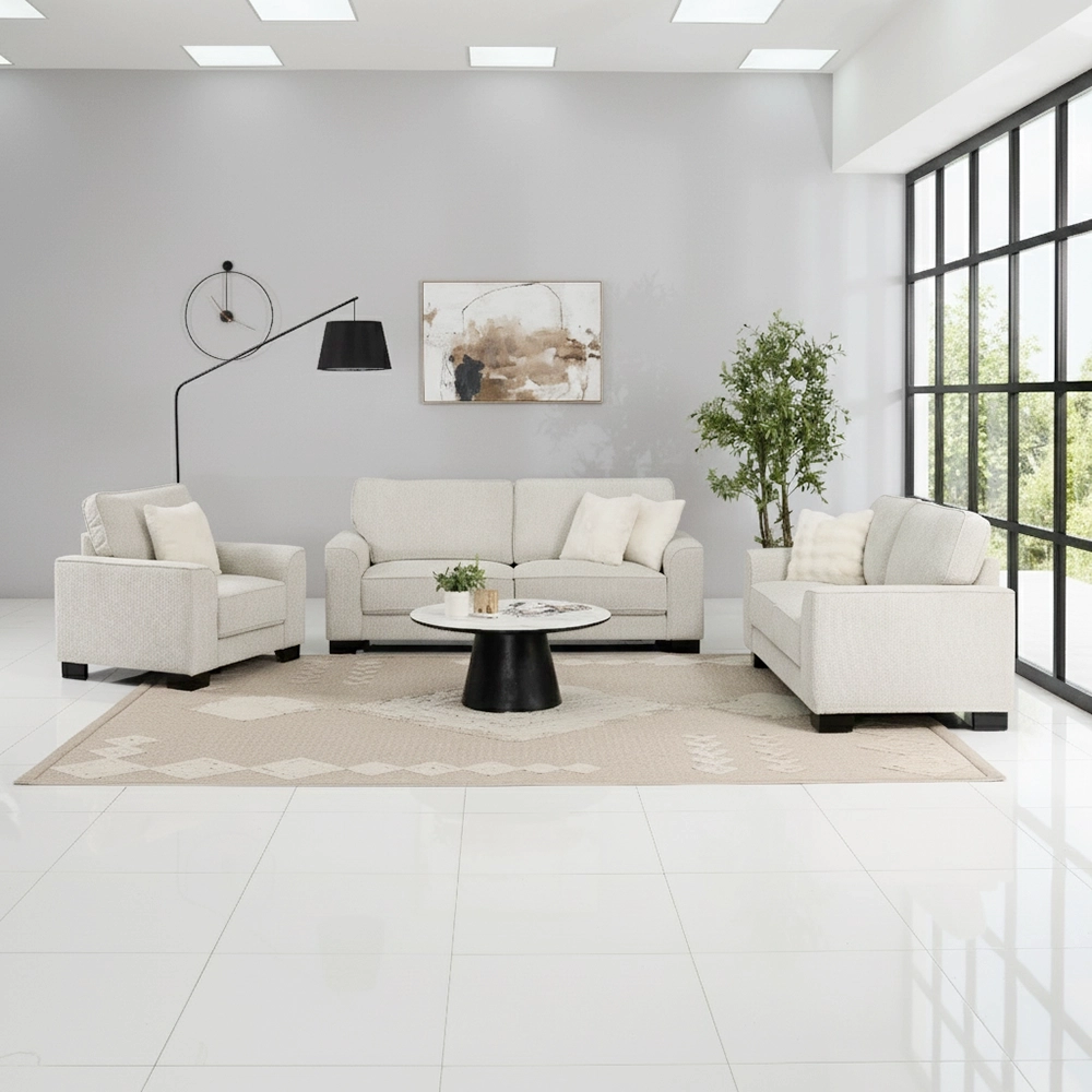 Zendaya 6-Seater Sofa Set-Off White