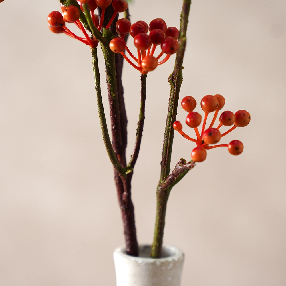 Grevia Cherry Branch Orange 82Cm (Vase Not Included) - Image 5