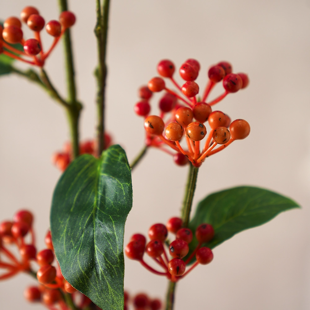 Grevia Cherry Branch Orange 82Cm (Vase Not Included) - Image 3