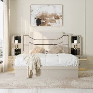 Marlon 6-pcs King Bedroom Set With Hydraulic Storage-180*200cm