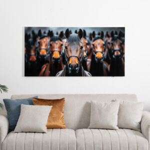 Opaline Horse Tempered Glass Wall Art 140x70cm