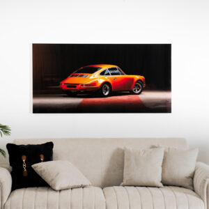 Opaline Porsche Car Tempered Glass Wall Art 140x70cm