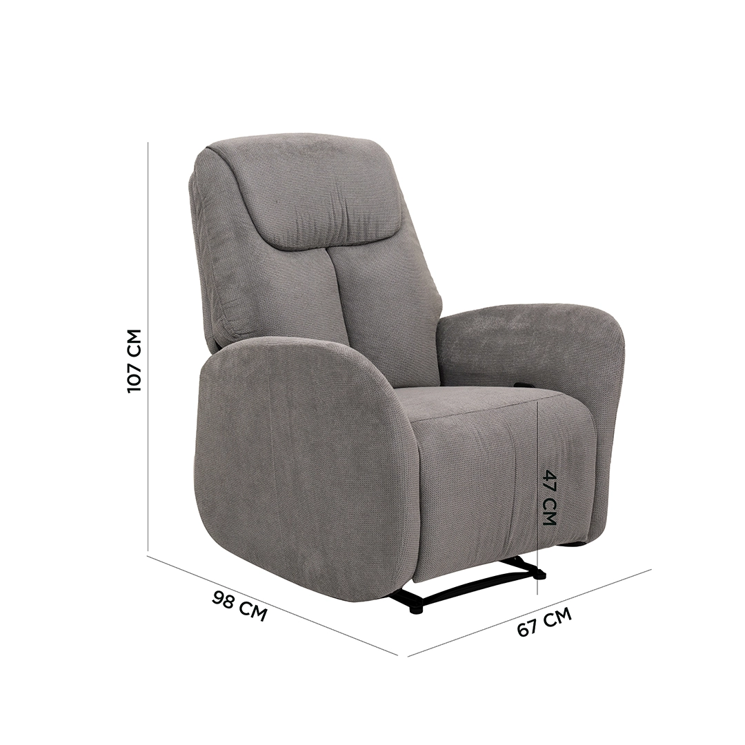 Auko Recliner Sofa-Grey - Image 2