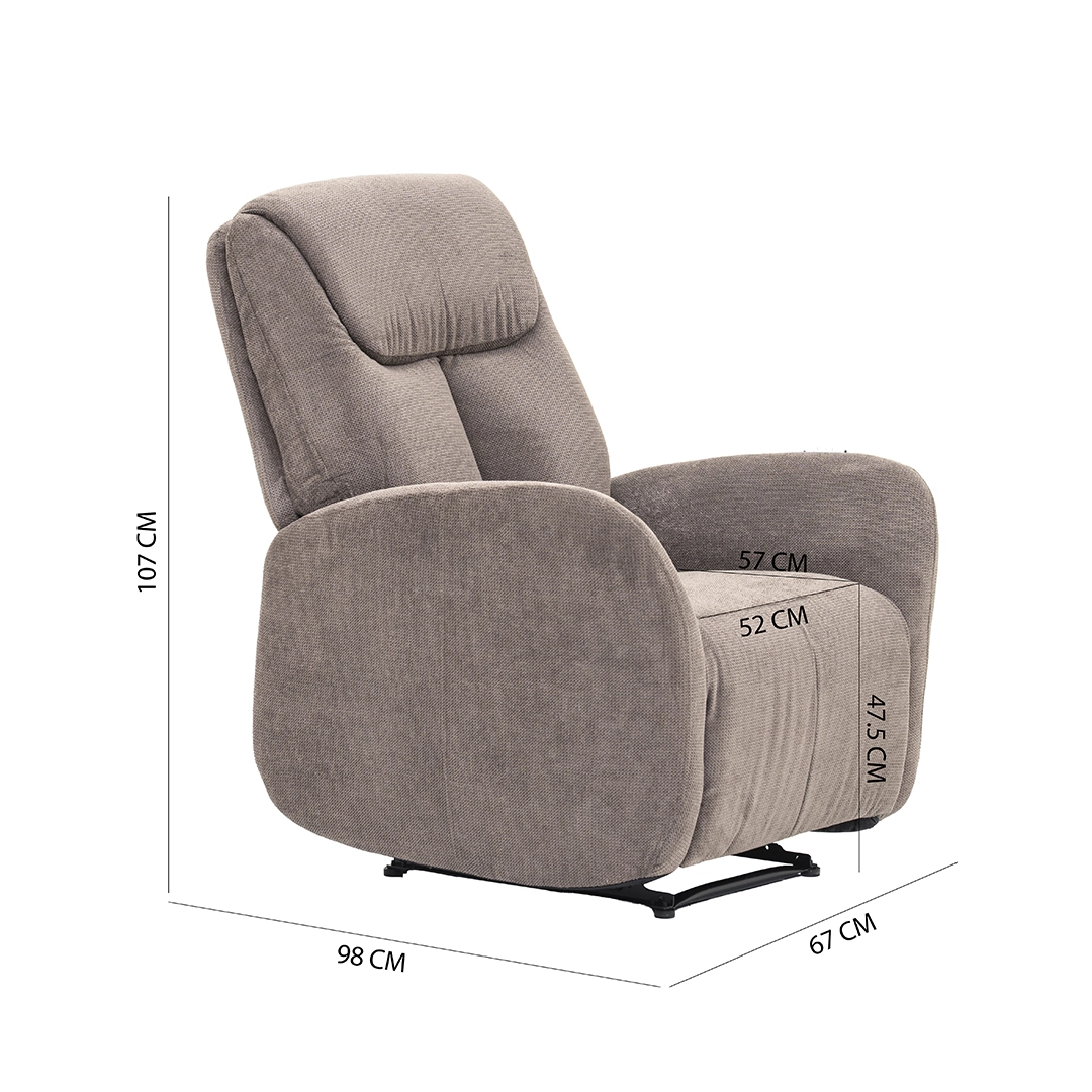 Auko Recliner Sofa-Brown - Image 2