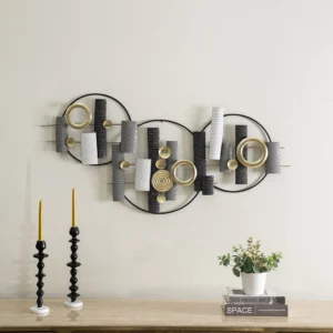 Castora Metal Wall Decor Black/Grey 120x58Cm