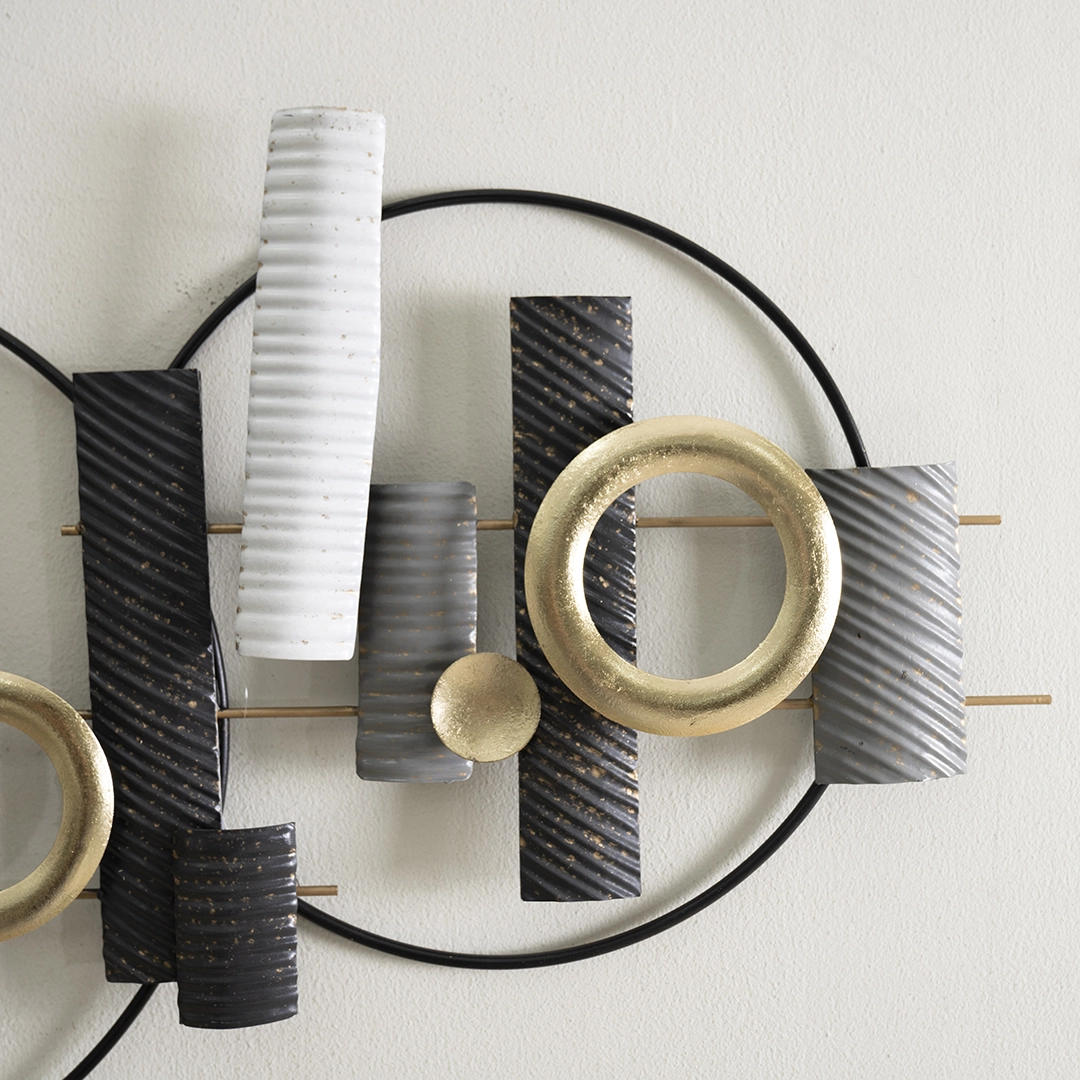 Castora Metal Wall Decor Black/Grey 120x58Cm - Image 5