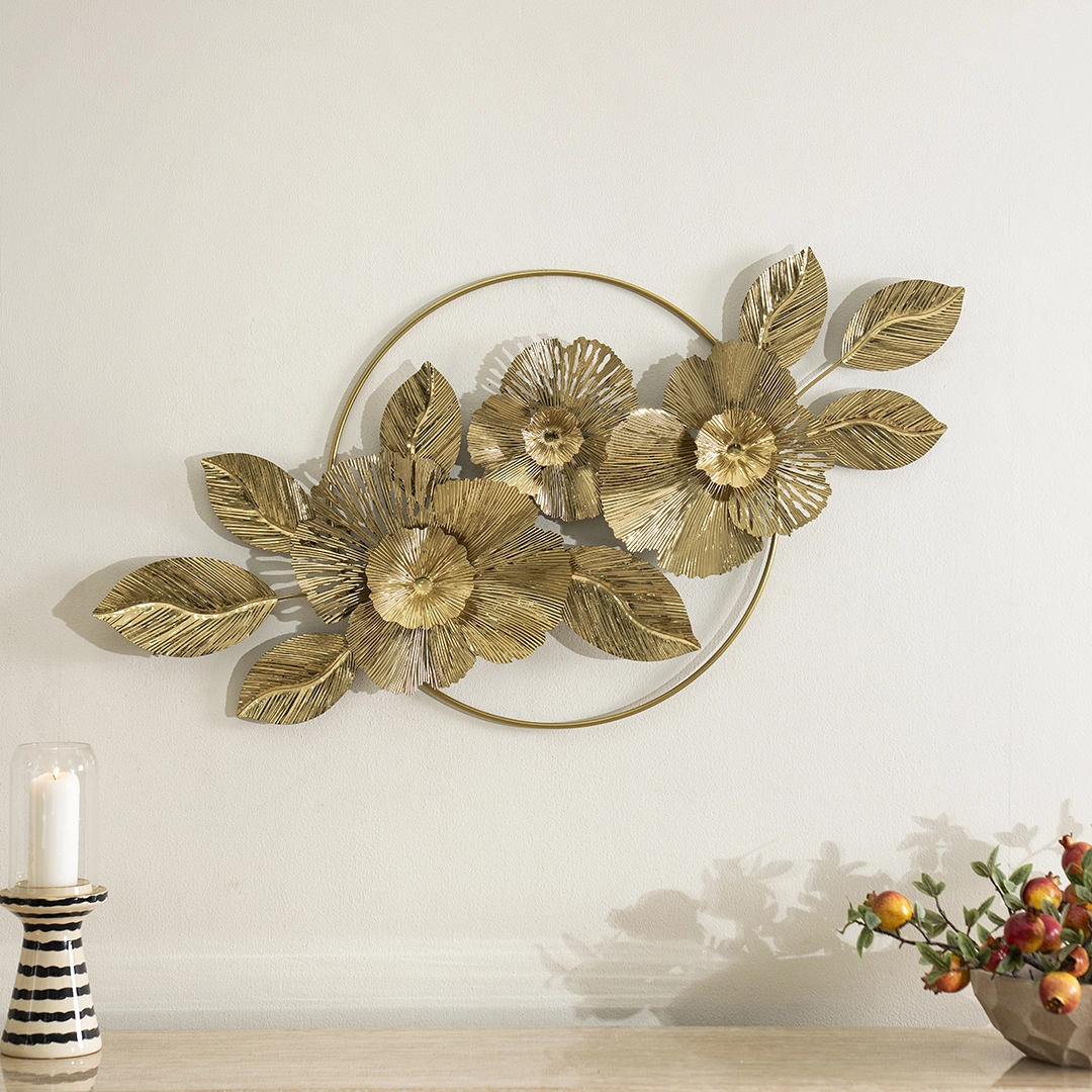 Castora Metal Wall Decor Gold 120x55Cm