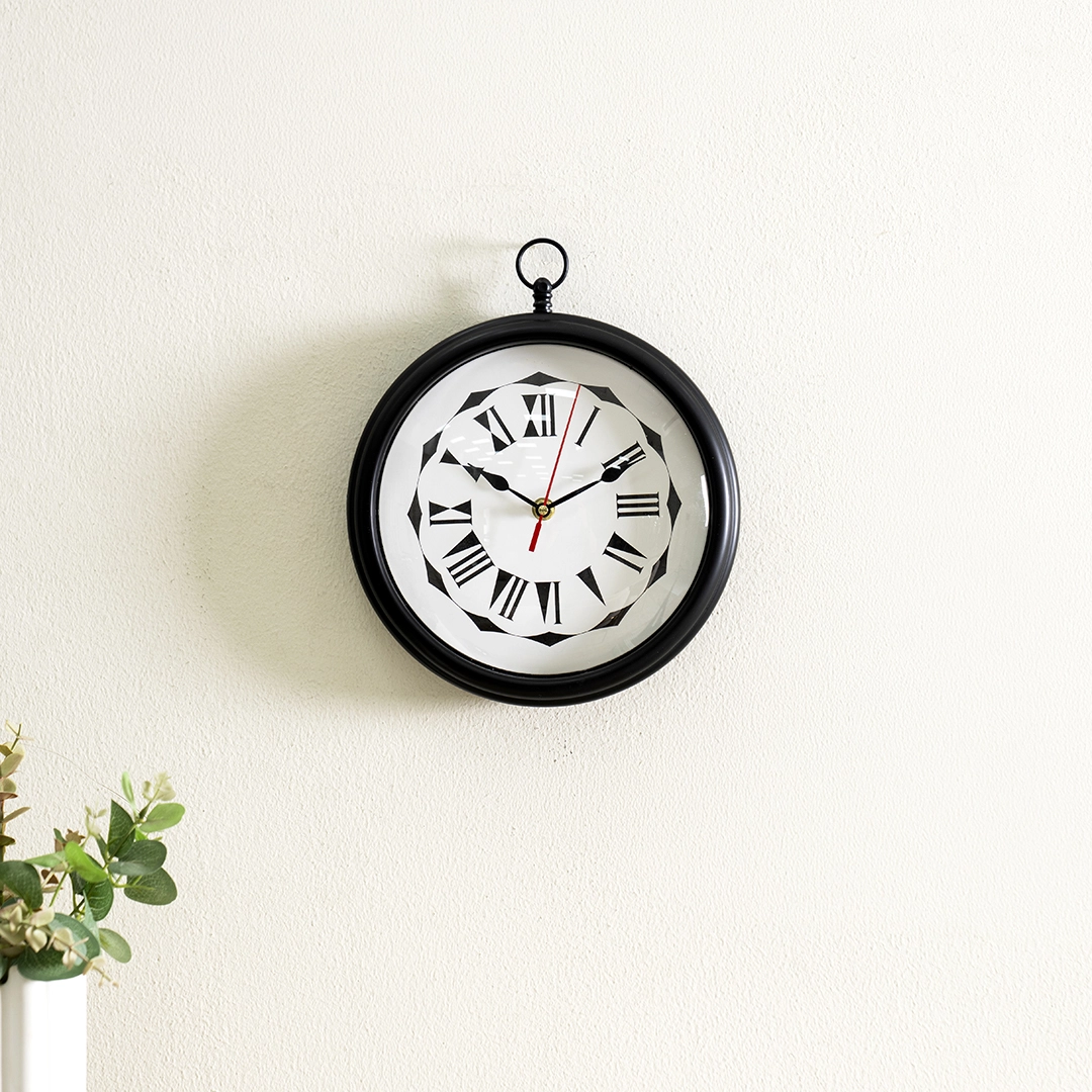 Chronos Wall Clock Black/White 30Cm