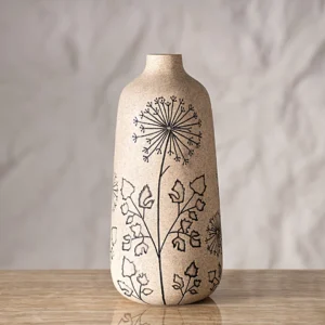 Dwelln Tall Sandstone Vase 14×14×30Cm