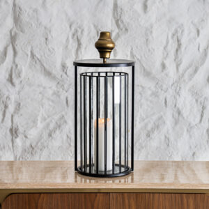 Mesa metal antique finish lantern 26X26X59 CM