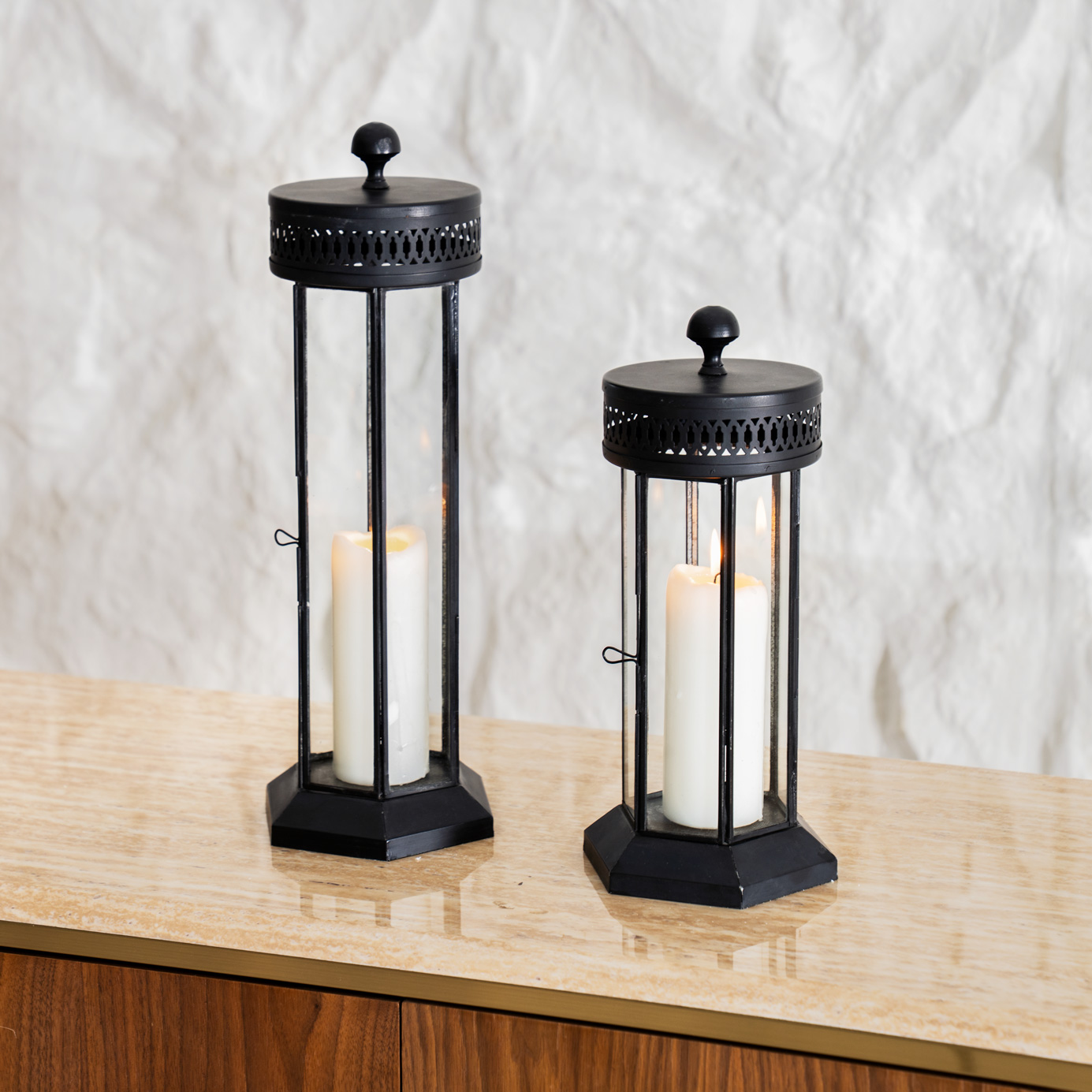 Mesa metal antique finish lantern 15X13X43 CM - Image 6