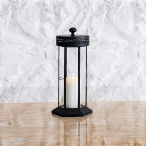 Mesa metal antique finish lantern 15X13X33 CM