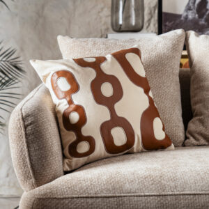 Miraj Handmade Jacquard Cushion Brown 45x45Cm