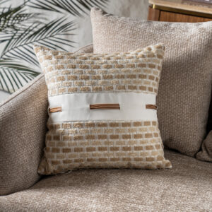Miraj Jacquard Cushion Khaki 45x45Cm