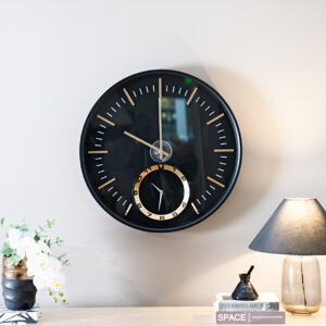 Chronos Metal Wall Clock Black 70Cm