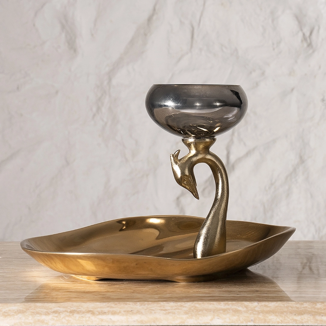 Serenya Chip N Dip Gold & Bronze 28.5X25.5X19Cm