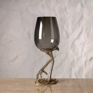 Serenya Footed Candle Holder Gold & Bronze 18.5X18X45Cm