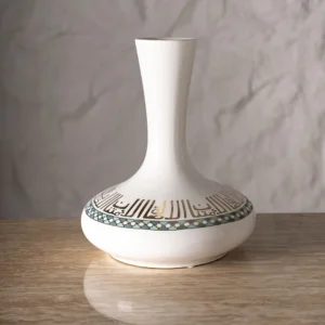 Taliah Ceramic Vase White/Gold 25x25x29Cm