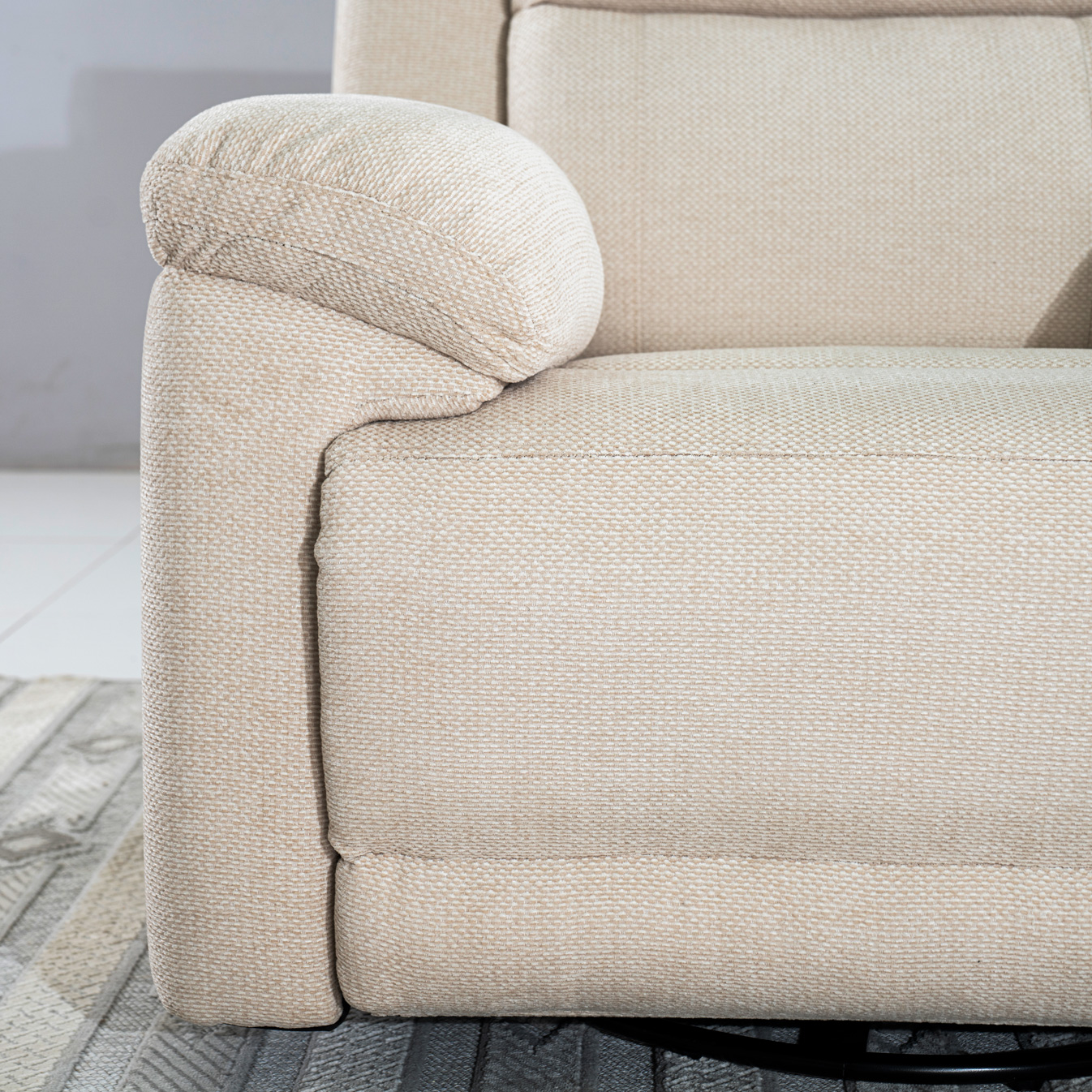 Aaron Recliner Sofa-Beige - Image 5