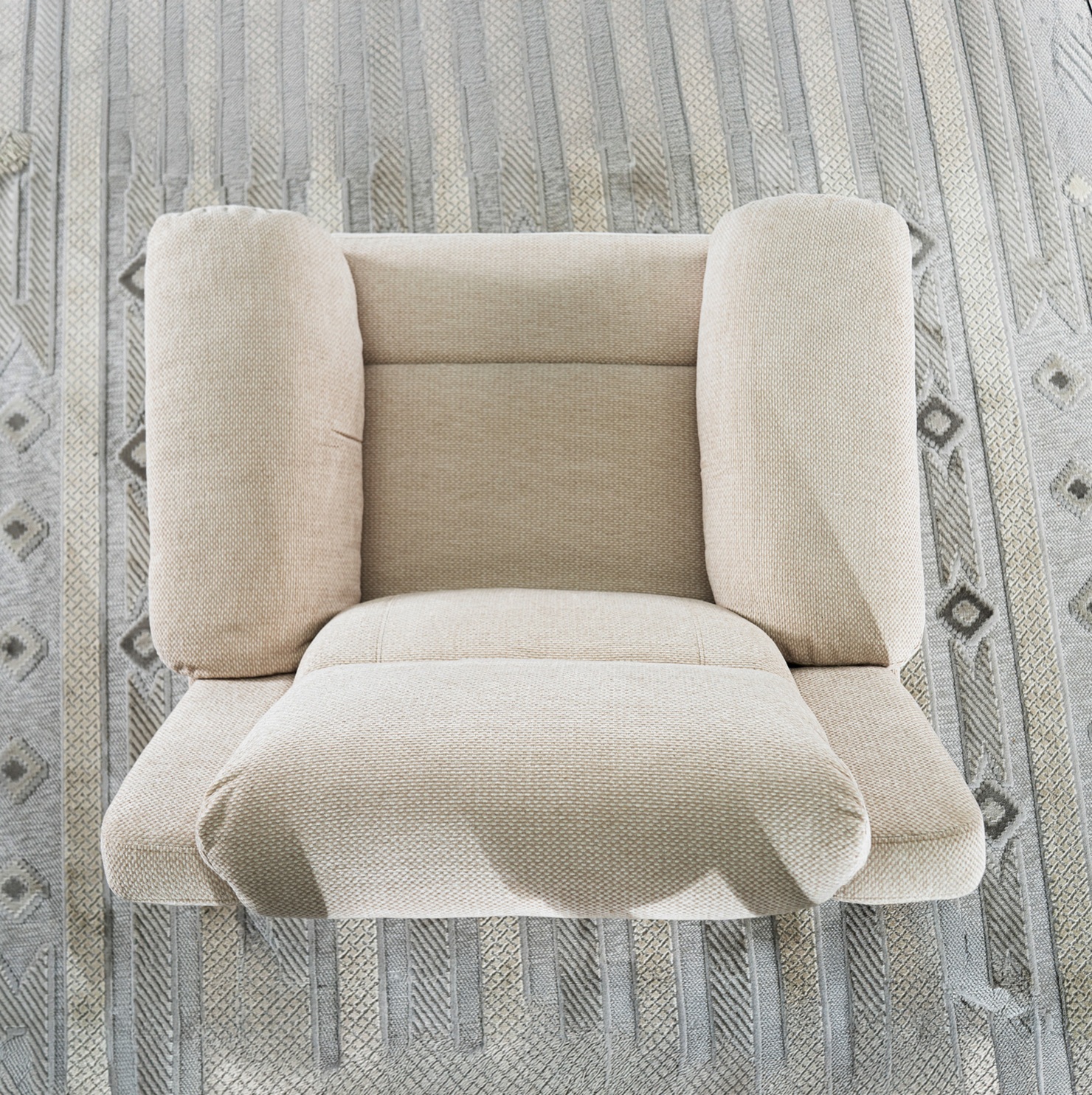 Aaron Recliner Sofa-Beige - Image 9
