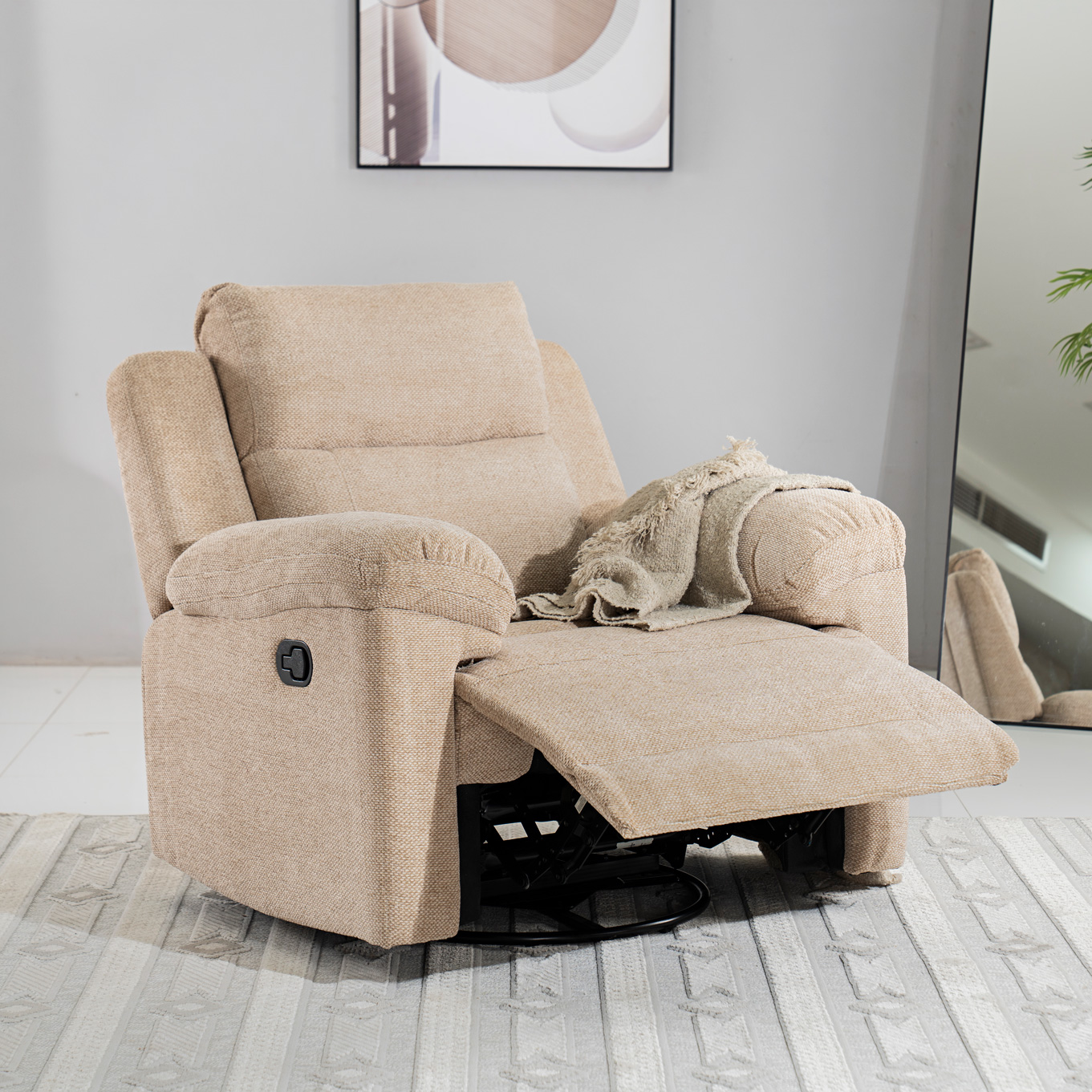 Aaron Recliner Sofa-Brown - Image 3