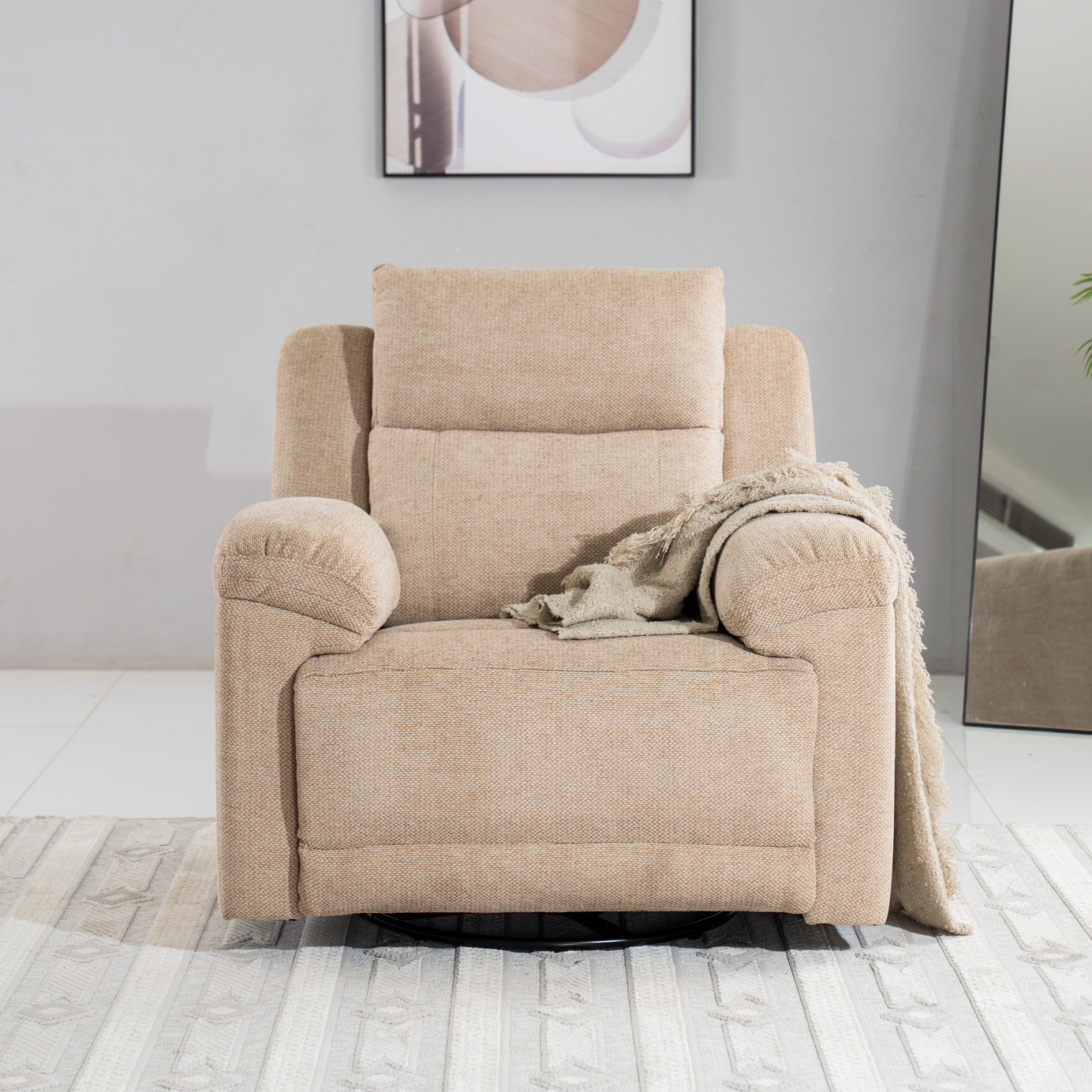 Aaron Recliner Sofa-Brown - Image 4