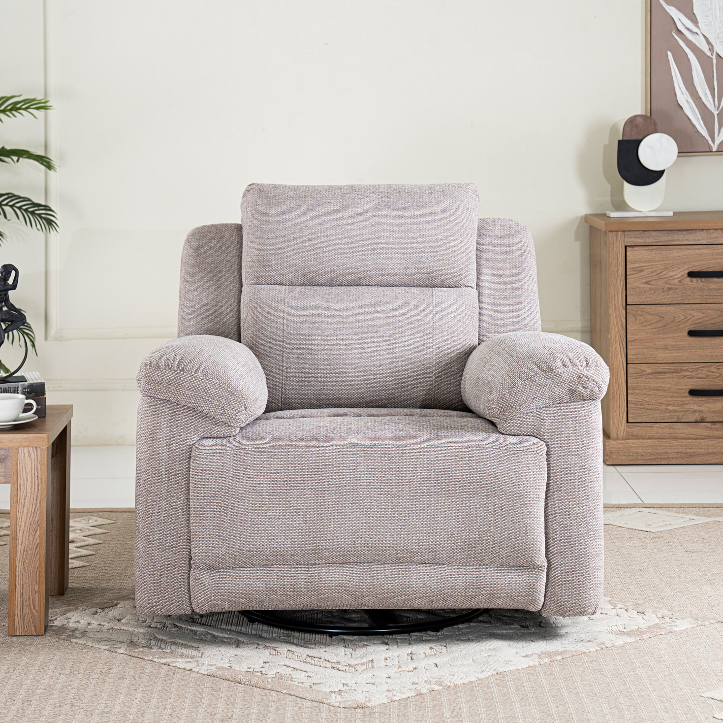 Aaron Recliner Sofa-Light Taupe - Image 3