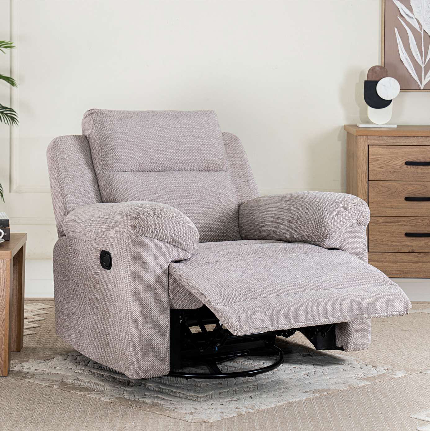 Aaron Recliner Sofa-Light Taupe - Image 4