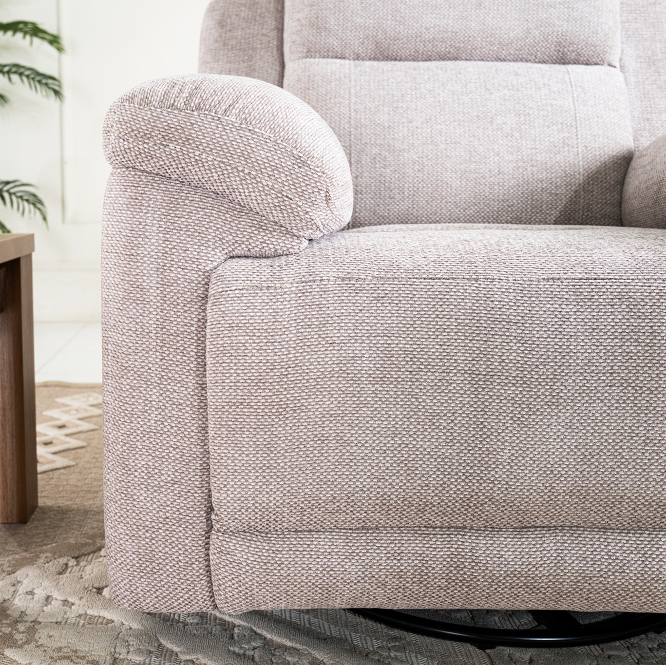 Aaron Recliner Sofa-Light Taupe - Image 8