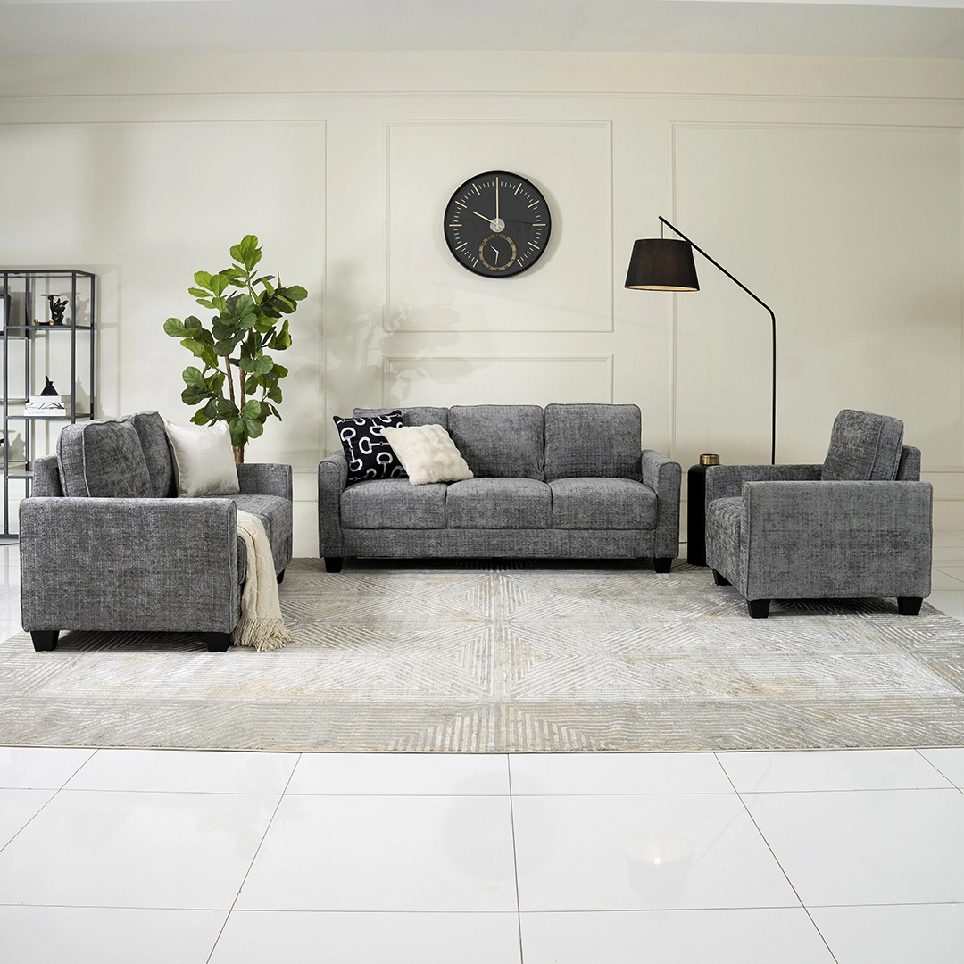 Bloom 6-Seater Sofa Set-Grey