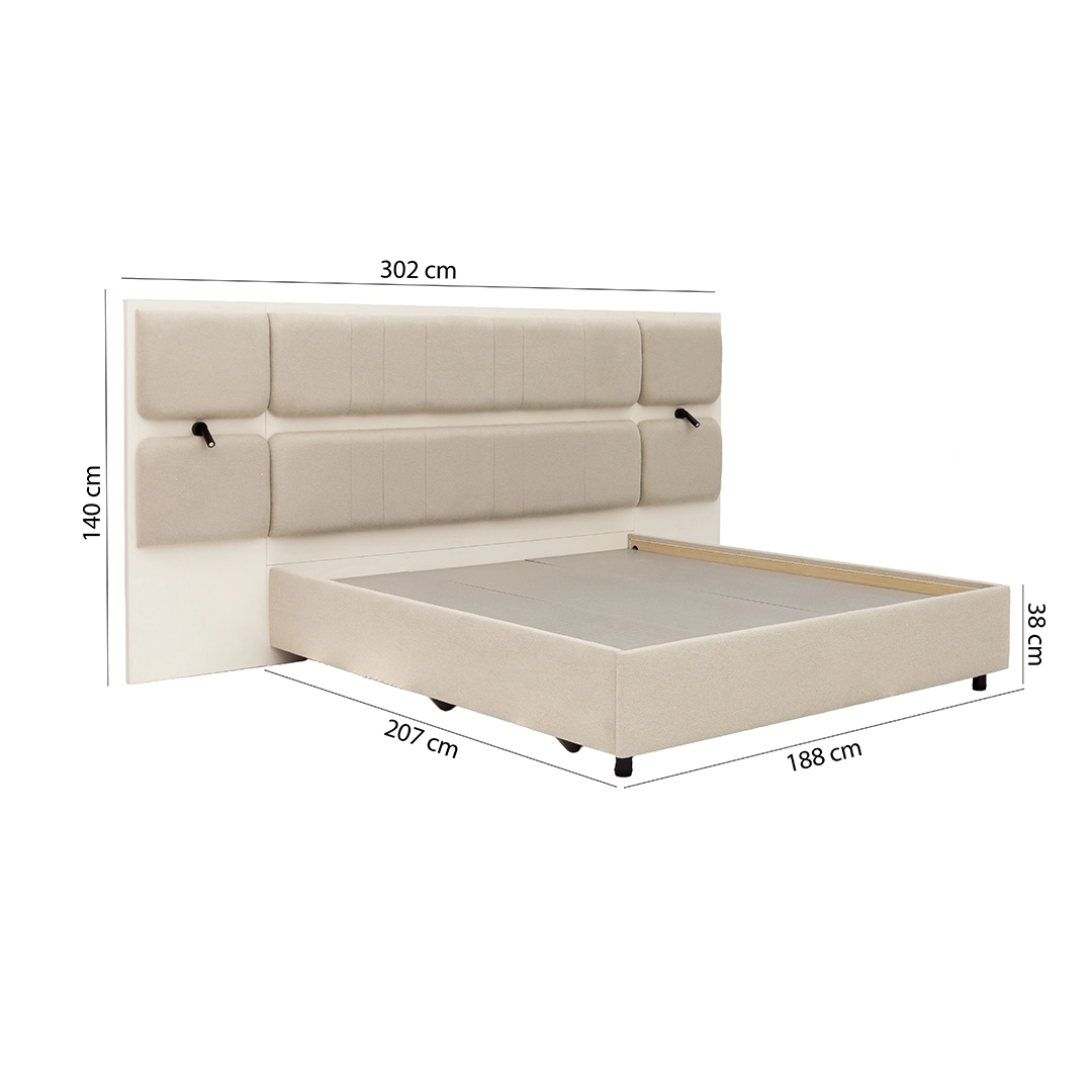 Angelita 6-Piece King Bedroom Set-180*200 cm - Image 2