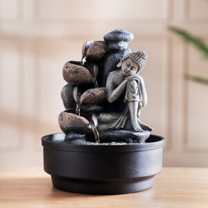 Rivulet Resting Buddha Indoor Fountain Grey 21x21x28Cm