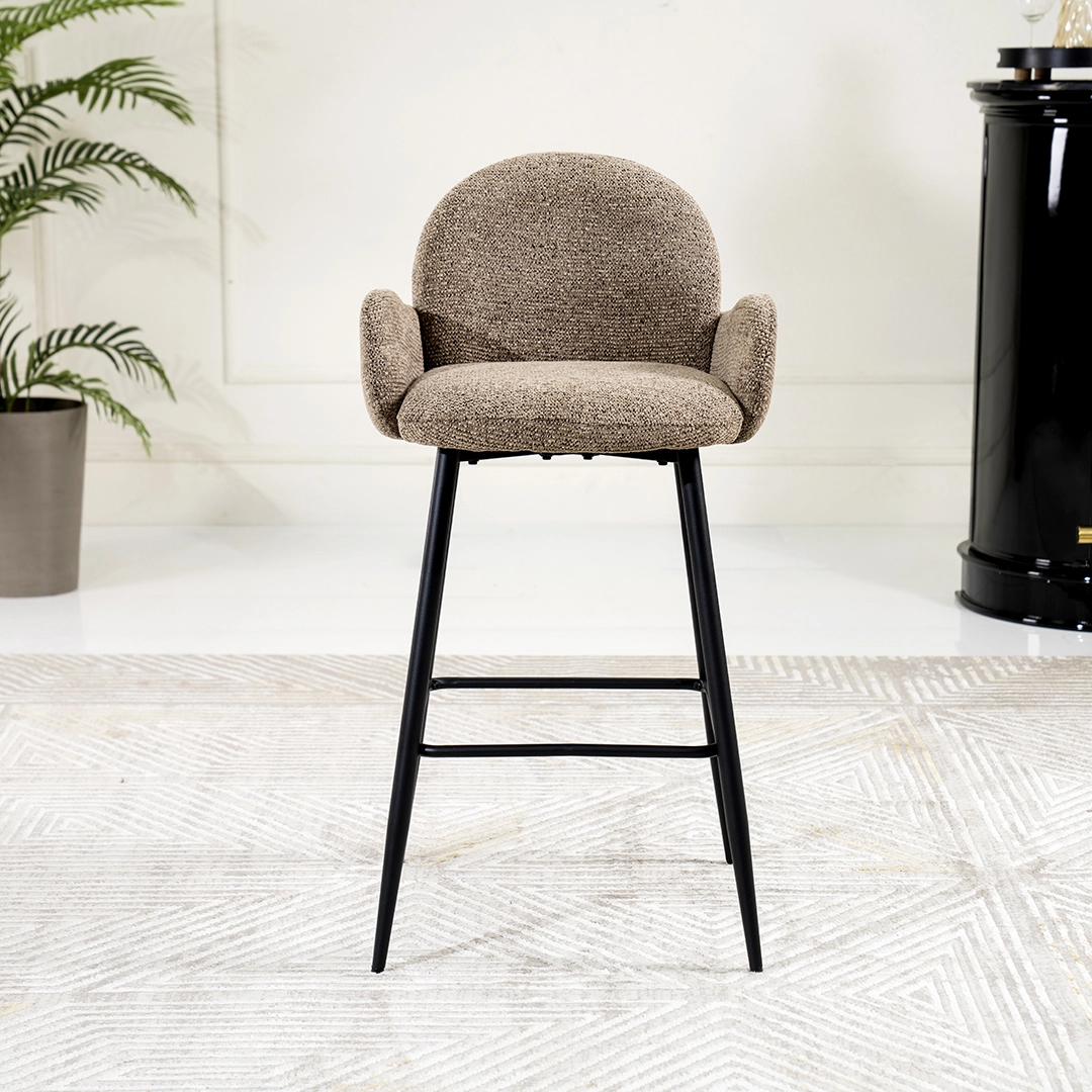 Curvy Bar Chair-Brown