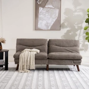 Dusk 3-Seater Sofa Bed-Light Brown