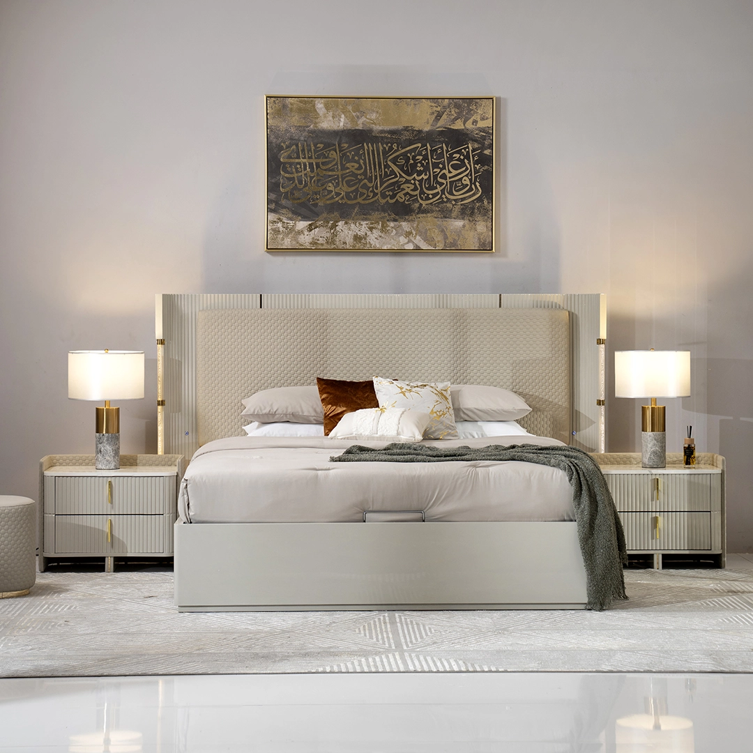 Foresta 6-pcs King Bedroom Set With Hydraulic Storage-180*200cm