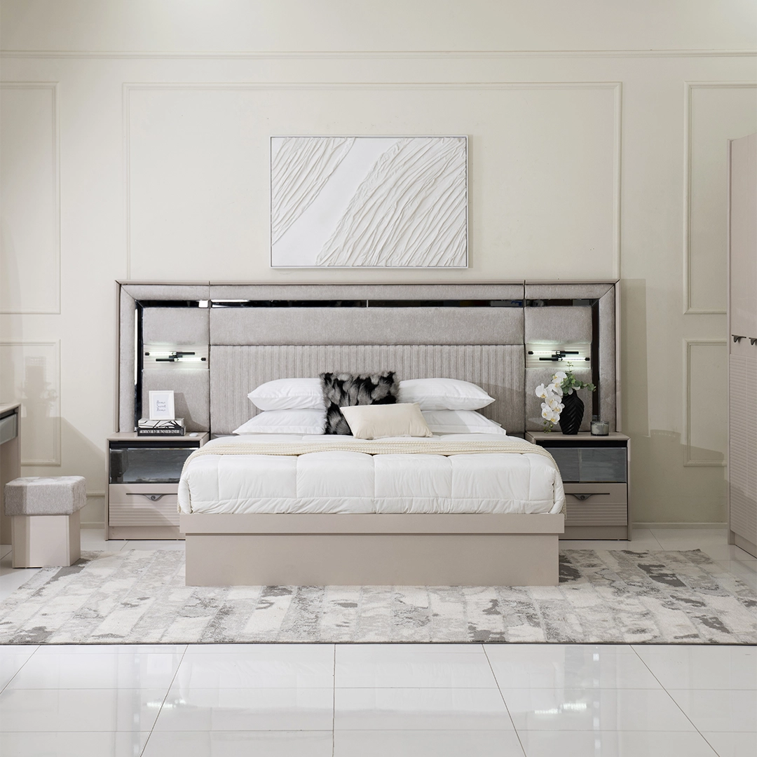 Frank 6-pcs King Bedroom Set With Hydraulic Storage-180*200cm