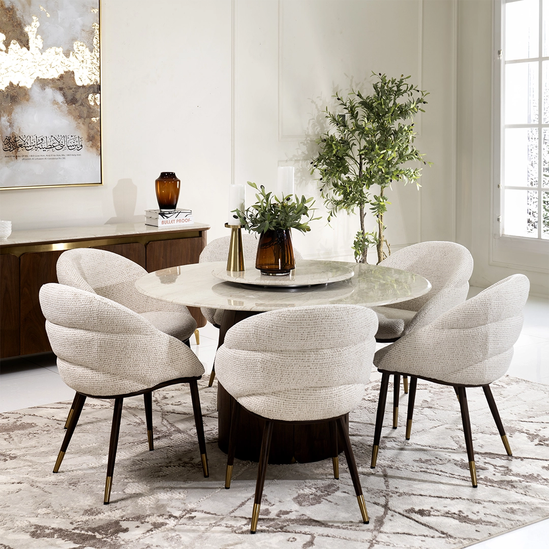 Petals 6-Seater Round Dining Set