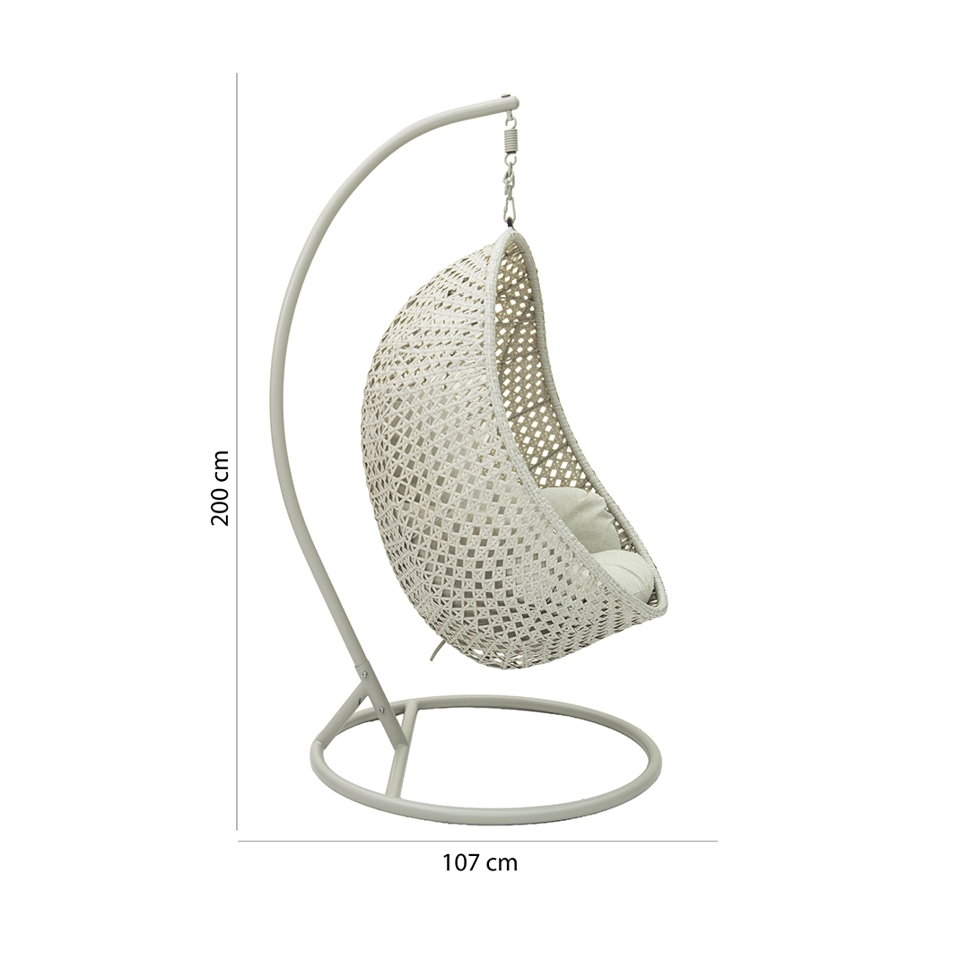 Sereno Swing Chair-Cream - Image 3
