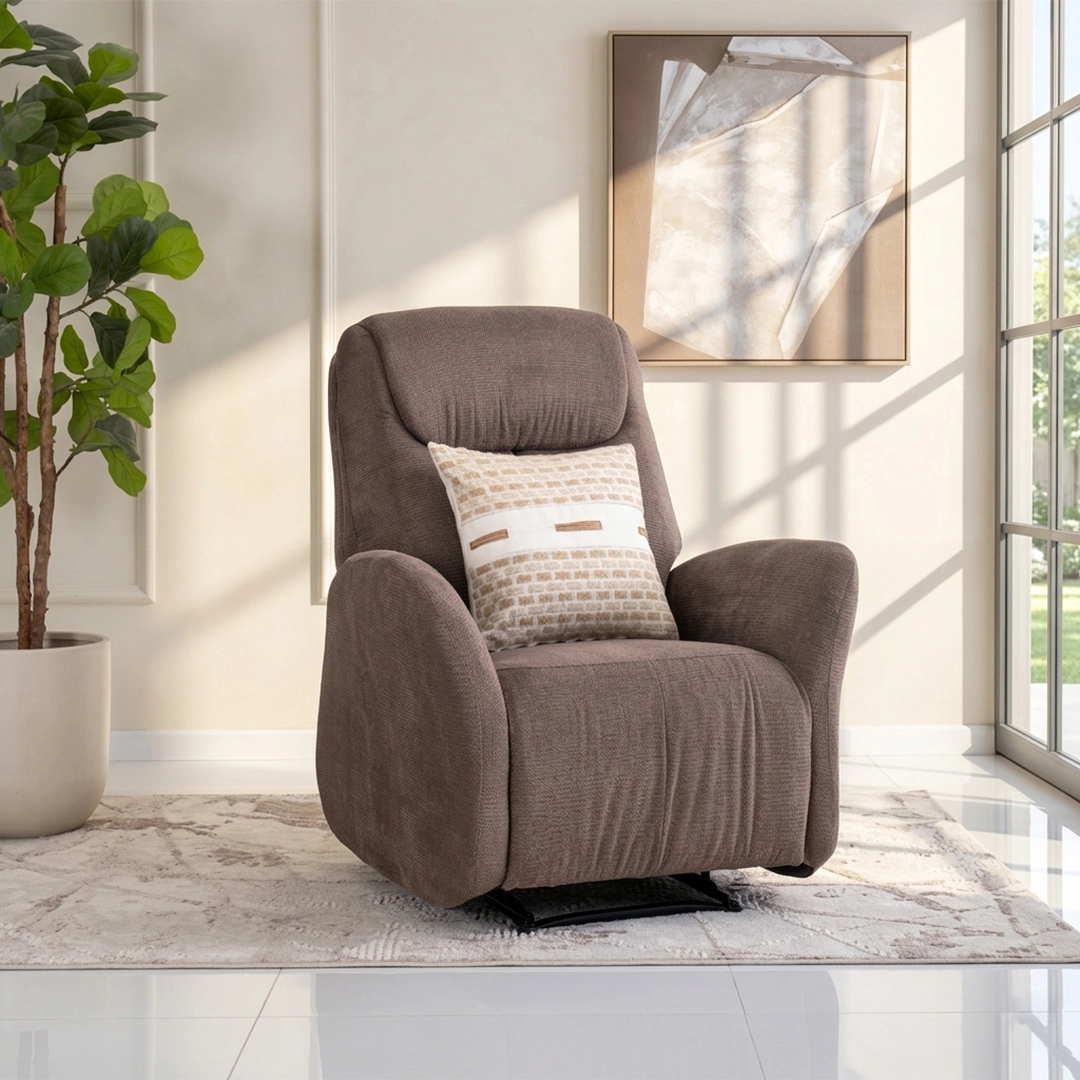 Auko Recliner Sofa-Dark Brown