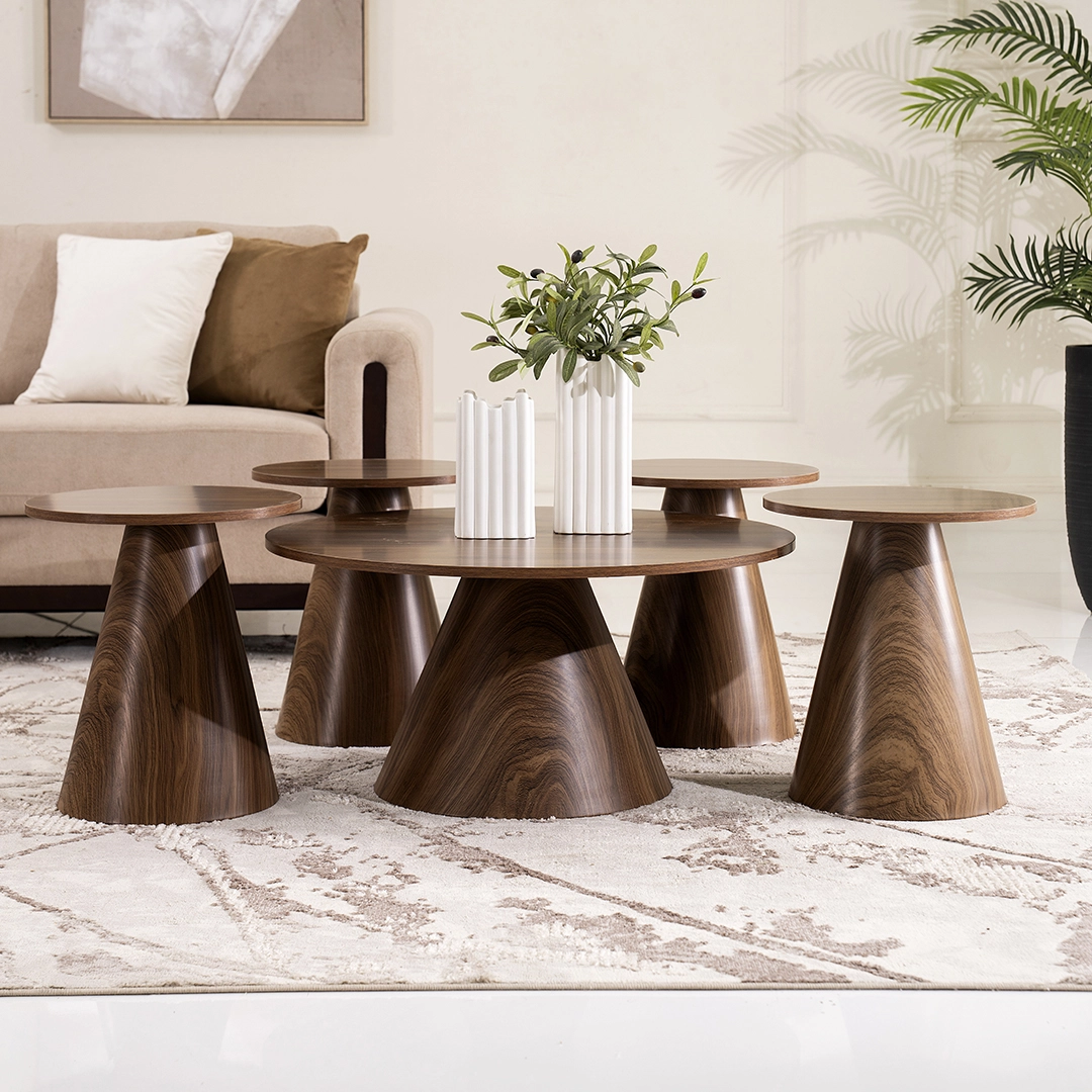 Brook 1+4 Coffee Table Set