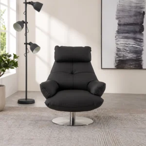 Lincon Swivel Chair-Grey