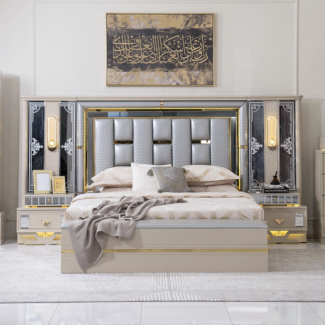 Noor 9-Piece King Bedroom Set-180*200 cm