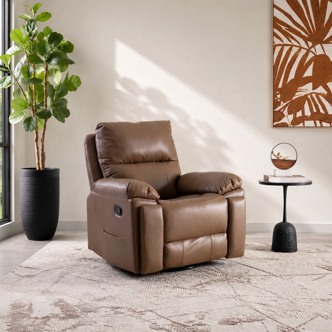 Remo Recliner Sofa-Dark Brown