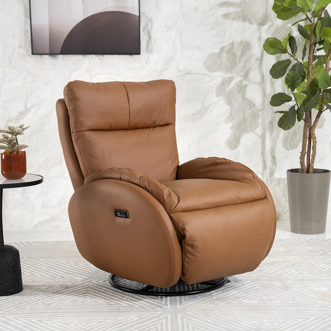 Spring Electric Recliner-Tan