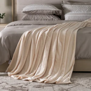 Celestine Solid Blanket Beige 200x230Cm