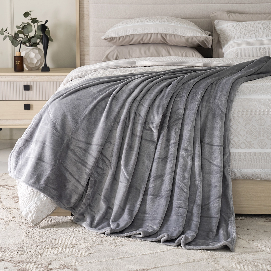 Celestine Solid Blanket Grey 200x230Cm