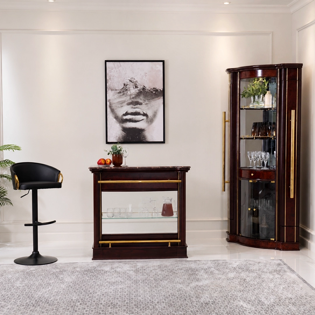 816/T03 Bar Cabinet With Countertop-Cherry